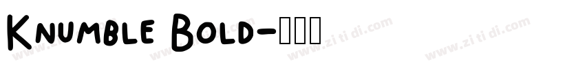 Knumble Bold字体转换